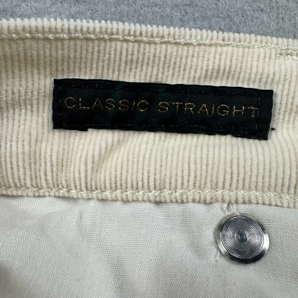 Lauren Ralph Lauren Pants Womens 4P White Premier Straight Corduroy Stretch RLL